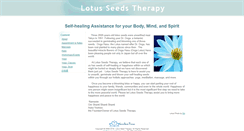 Desktop Screenshot of lotusseedstherapy.com