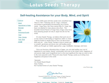 Tablet Screenshot of lotusseedstherapy.com